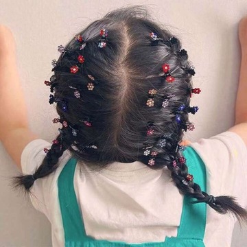 НАБОР ДЕТСКИХ ЗАПОНКИ, 4 шт, мини-запонки, хрустальные цветы