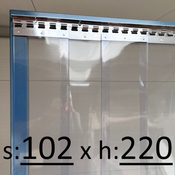 Kurtyna paskowa 102x220 folia pas PCV grubość 2mm zasłona drzwiowa