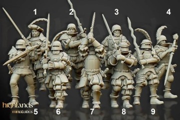 Миниатюры Хайленда Ландскнехты Зольтау Двуручные мечи Двуручный меч