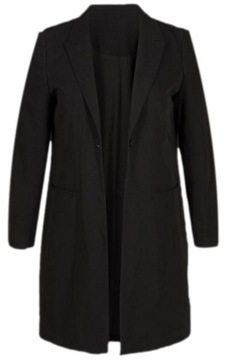 PŁASZCZ ELEGANCKA DŁUGA CZARNA MARYNARKA ZIZZI PLUS SIZE 187C 56