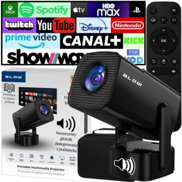 Přenosný Projektor Android Smart Tv Wifi Full Hd Pouzdro Reproduktor