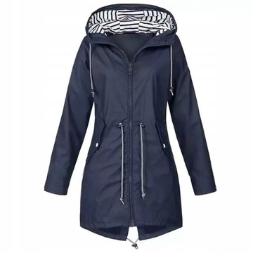 DAMSKA KURTKA PARKA Przeciwdeszczowa Kaptur,3XL