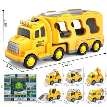 Карта строительной техники Big Transport Truck 6 для детей