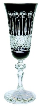 Czarne kryształowe kieliszki do szampana 150 ml Fr