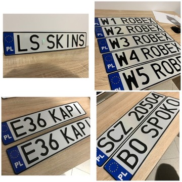 Табличка ПОЛЬША для регистрационных рамок - ГОЛОГРАММА