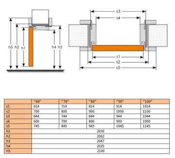 РЕГУЛИРУЕМАЯ КОРОБКА ДЛЯ ДВЕРЕЙ БЕЗфальца 8,5-20,5 см