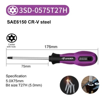 wkrętak Torx precyzja gwiazda Bit magnetyczny T5
