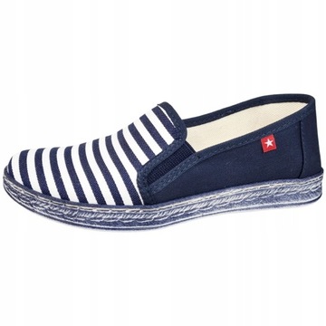 Tenisówki trampki damskie Big Star granatowe espadryle HH276002 36