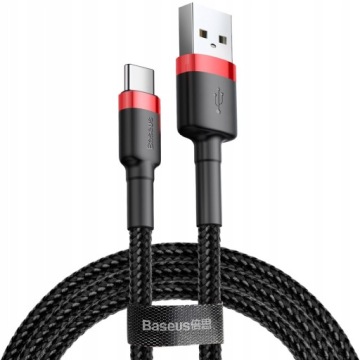 Кабель Baseus Cafule, USB-A - USB-C 2A, 2M, QC3.0