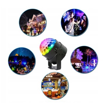 DISCO DISCO BALL RGB LED ПРОЕКТОР + ПУЛЬТ ДИСТАНЦИОННОГО УПРАВЛЕНИЯ