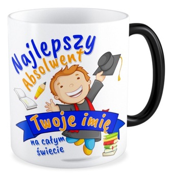 Kubek magiczny NAJLEPSZY ABSOLWENT Twoje imię zakończenie roku
