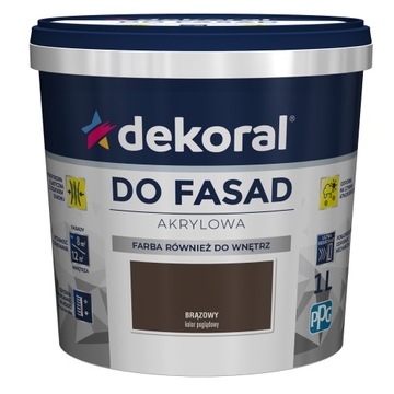 Dekoral do fasad Farba fasadowa zewnętrzna brązowy 5L