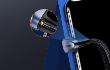 UGREEN STRONG CABLE УГЛОВОЙ КАБЕЛЬ USB A TO USB-C 2.0 QC 3.0 PD 3A В ПЛЕТЕКЕ 2M