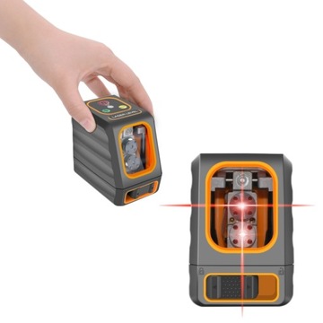 POZIOMICA LASEROWA 2 czerwone linie POKROWIEC LASER KRZYŻOWY zasięg 15m
