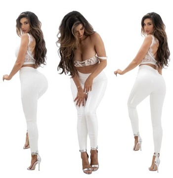 LEGGINSY WINYLOWE GETRY WINYL SPODNIE RURKI LATEKS