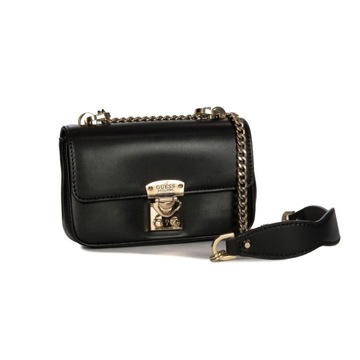 Guess Torebka listonoszka damska mała Elitte Mini Black czarna VG922578 BLA