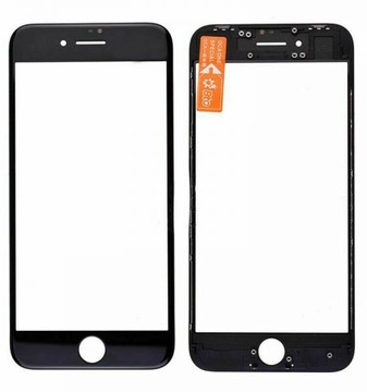 3w1 Szybka + OCA + Ramka Apple iPhone 8 CZARNA / DO REGENERACJI WYŚWIETLACZ