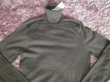 Sweter męski golf WEŁNA MERINO 100% WOOL XL RESERVED PREMIUM