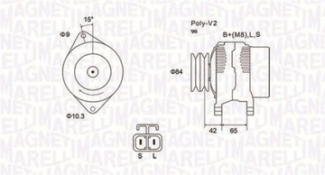 ALTERNÁTOR 063731530010 MAGNETI MARELLI