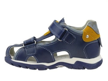 КОЖАНЫЕ САНДАЛИИ ДЛЯ МАЛЬЧИКОВ ДЕТСКАЯ ОБУВЬ САНДАЛИИ С ПОКРЫТИЕМ НА ЗАЛИВКЕ Размер 27