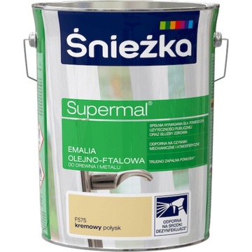 SUPERMAL EMALIA OLEJNO FTALOWA KREMOWY 5 L ŚNIEŻKA