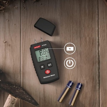 Cyfrowy miernik wilgotności typu pin, detektor wycieków wody tester wilgoci