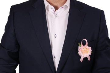 Kotylion przypinka róża materiałowa bordo czerwona studniówka bal panieński