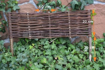 ПЛЕТЕНЫЙ ПАЛИСАД 20/60 Забор с плетеной кромкой