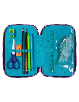 Пенал с тремя отделениями и аксессуарами Stich LILO и STITCH.