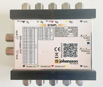 MULTISWITCH UNICABLE JOHANSSON 9734PL 5/2 dSCR