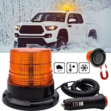 MIGAJĄCA LAMPA OSTRZEGAWCZA LED, DC 12-80 V, MAGNETYCZNA, DO CIĘŻAROWYCH