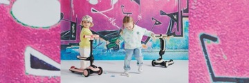 Самокат Kinderkraft Halley, 2-в-1, LED Scoot