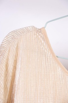 Vero Moda bluzka błyszcząca 40 L 12 sylwester imprezowa jak nowa plisowana