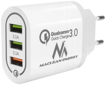 SZYBKA ŁADOWARKA SIECIOWA 3x USB QUICK CHARGE 3.0
