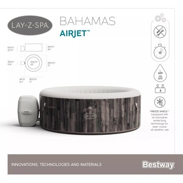 BAHAMAS SPA BESTWAY 60005 ГИДРОМАССАЖНЫЙ ОБОГРЕВАТЕЛЬ
