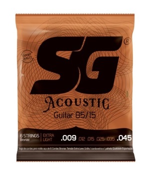 Struny do gitary akustycznej SG 9-45 EXTRA LIGHT BRONZE