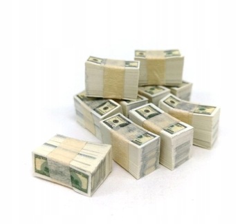 100 arkuszy Mini Dolar 1:12 funt banknoty