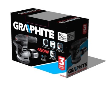 ЭКСЦЕНТРИЧЕСКАЯ ШЛИФОВАЛЬНАЯ МАШИНА С ГРАФИТОМ 450W КОРПУС