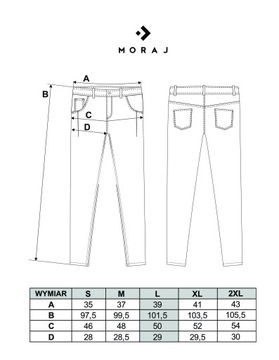 Spodnie Damskie Jeansowe mom fit Pasek MORAJ XXL