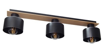 LAMPA PLAFON SUFITOWY ŻYRANDOL 015-3PL LED E27 LOFT DREWNO SALON KUCHNIA