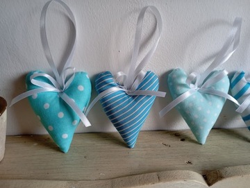 КУЛОНЫ «СЕРДЕЧКИ» из ХЛОПКА комплект из 4 шт.