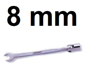 Klucz płasko-nasadowy przegubowy 8mm Jonnesway