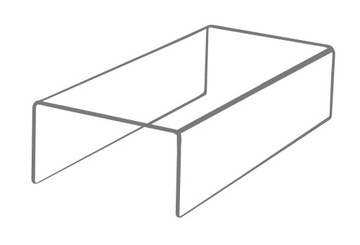 STOJAK PODSTAWKA EKSPOZYTOR STOPIEŃ PLEXI 15/10 cm