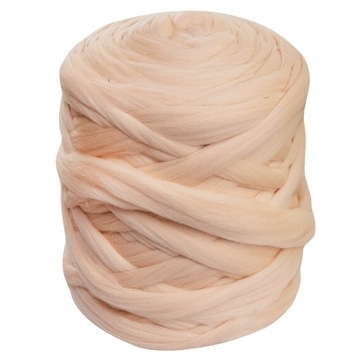 Wełna czesankowa na koc * CIELISTY * 500g
