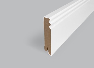Плинтус МДФ, белый шаблон, 15 см