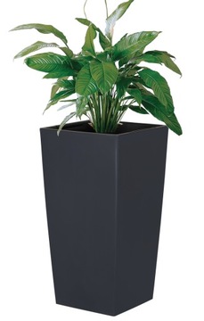 НАБОР 3X ЦВЕТОЧНЫЙ ГОРШОК АНТРАЦИТОВЫЙ ВСТАВКА ДЛЯ ПОДСТАВКИ ДЛЯ ЦВЕТОВ