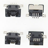 Gniazdo mini USB typu A do montażu SMD 4pin 10szt