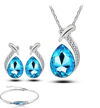 Komplet biżuterii Sopelki SWAROVSKI Łza Anioła -50%