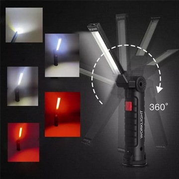 СВЕТОДИОДНАЯ ЛАМПА ДЛЯ МАСТЕРСКОЙ МОЩНЫЙ ФАКЕЛ С USB-МАГНИТОМ 5 РЕЖИМОВ СВЕТА