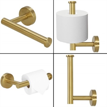 ДЕРЖАТЕЛЬ ДЛЯ ТУАЛЕТНОЙ БУМАГИ ВЕШАЛКА ДЛЯ УНИТАЗА ПОДСТАВКА LOFT, ЗОЛОТОЙ МЕТАЛЛ